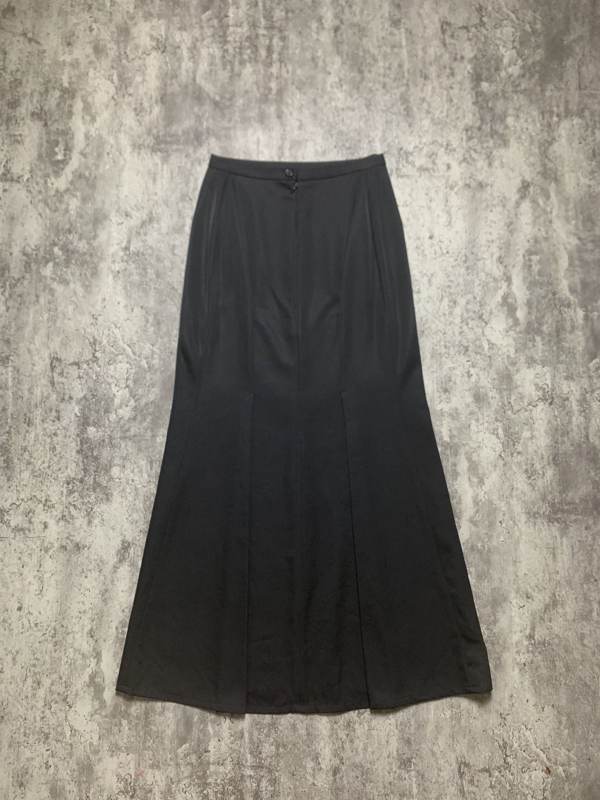 Yohji Yamamoto Iconic Yohji Yamamoto + Noir Black Wool Skirt Single Pleated Size 24" / US 00 / IT 34 - 2 Thumbnail