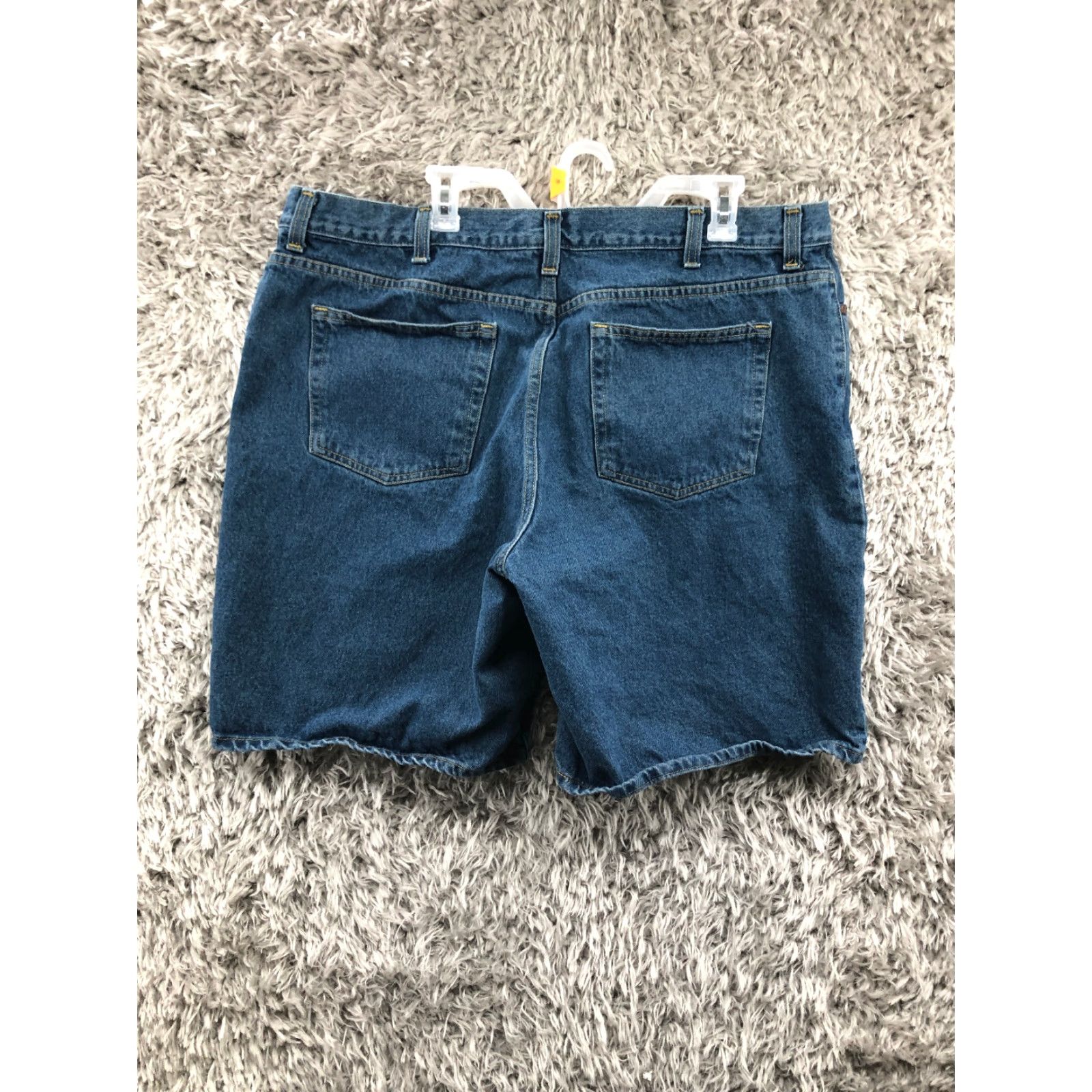 Denime Outdoor Life Bermuda Shorts Mens Size 44 Denim Blue Dark Wash 5-Pocket Regular Mid Rise Belt Loops Casual Jeans Shorts Size US 44 / EU 60 - 4 Thumbnail