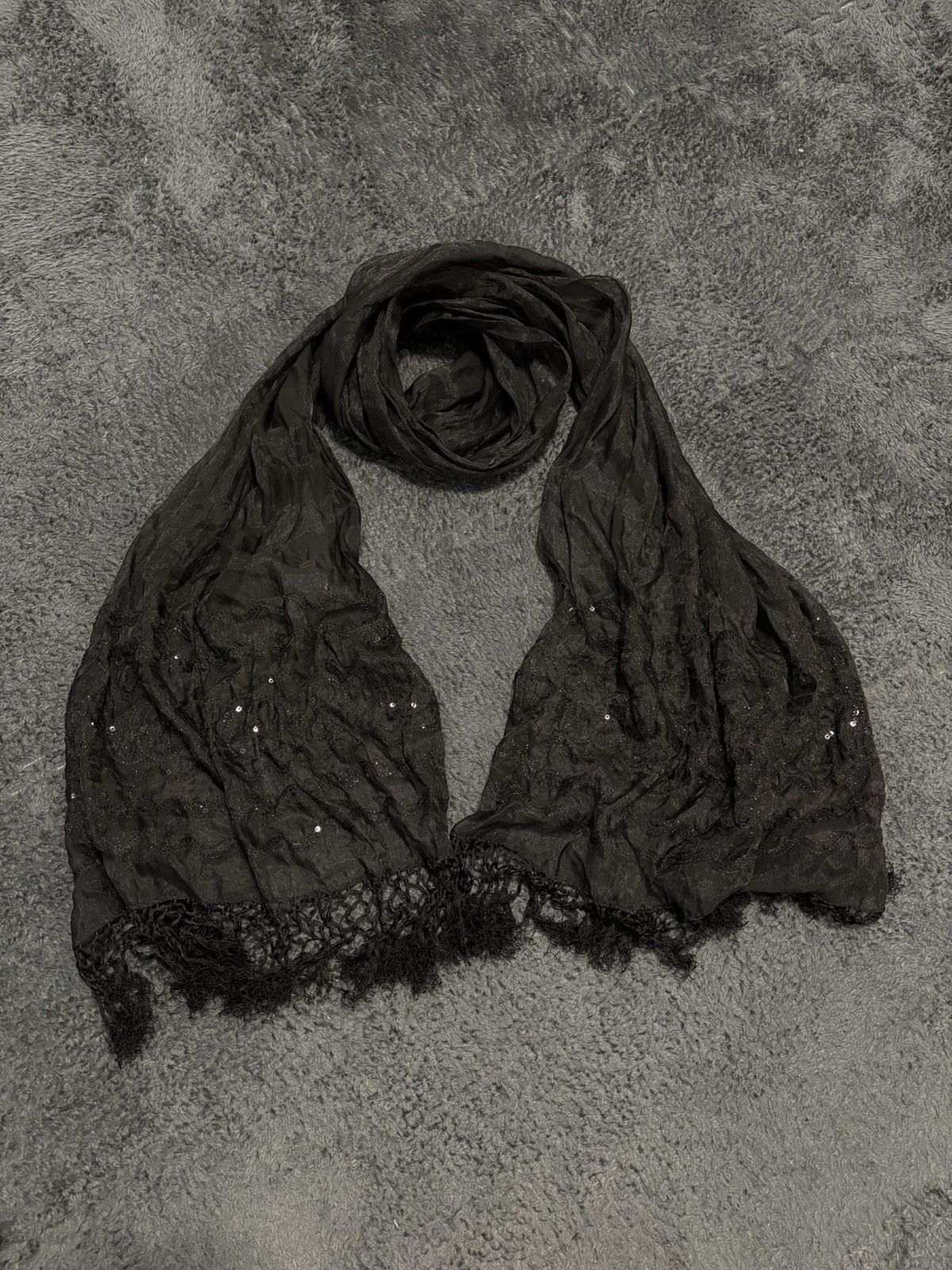 Dior × Hedi Slimane Dior Homme SS05 Cross Patterned Scarf by Hedi