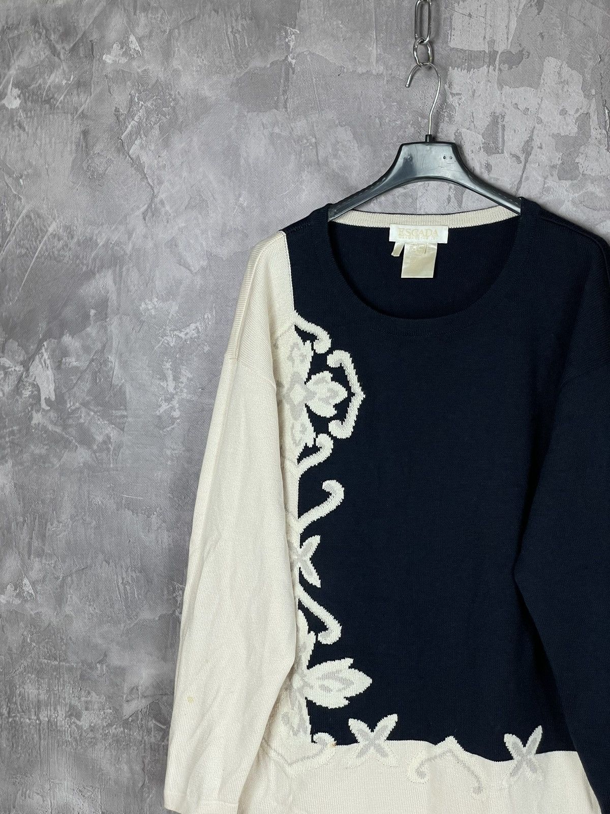 Designer × Escada Escada Wool Luxury Long Sweater Knitwear Rare Design Y2K Size M / US 6-8 / IT 42-44 - 3 Thumbnail