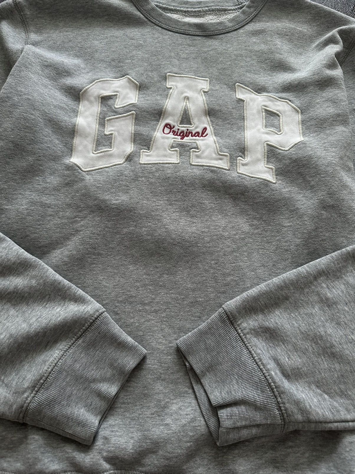 Gap 🌪️ Vintage 90s GAP Big Embroidered Logo Sweatshirt Sweater Size US L / EU 52-54 / 3 - 3 Thumbnail