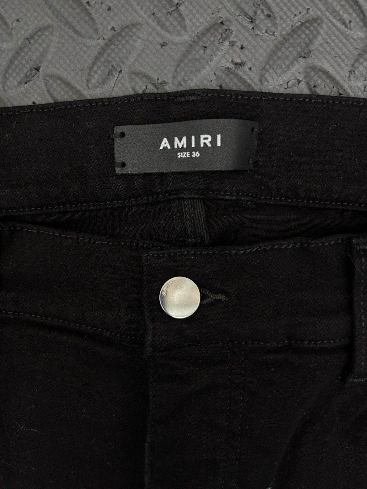 Amiri Amiri Black Silver Patch Mx1 Denim Jeans Size US 36 / EU 52 - 3 Thumbnail