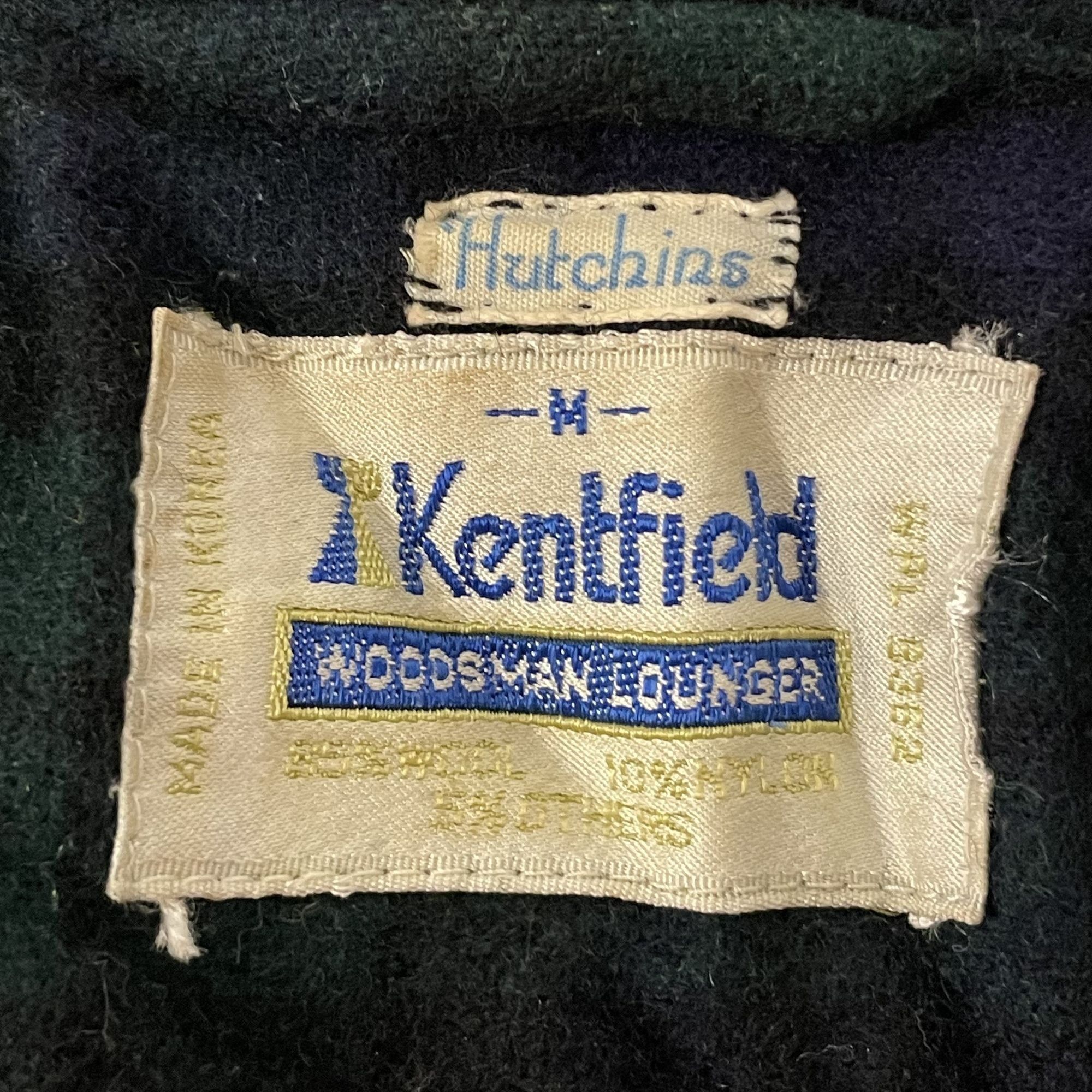 Other 60's Kentfield Men WOODSMAN LOUNGER SHADOW PLAID Wool Robe M Size 40 - 5 Thumbnail