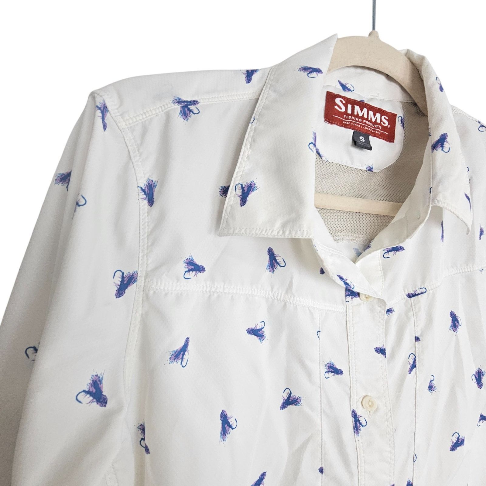 Simms Simms Womens Vented Isle Fishing Shirt S White Fly All Over Size S / US 4 / IT 40 - 5 Thumbnail