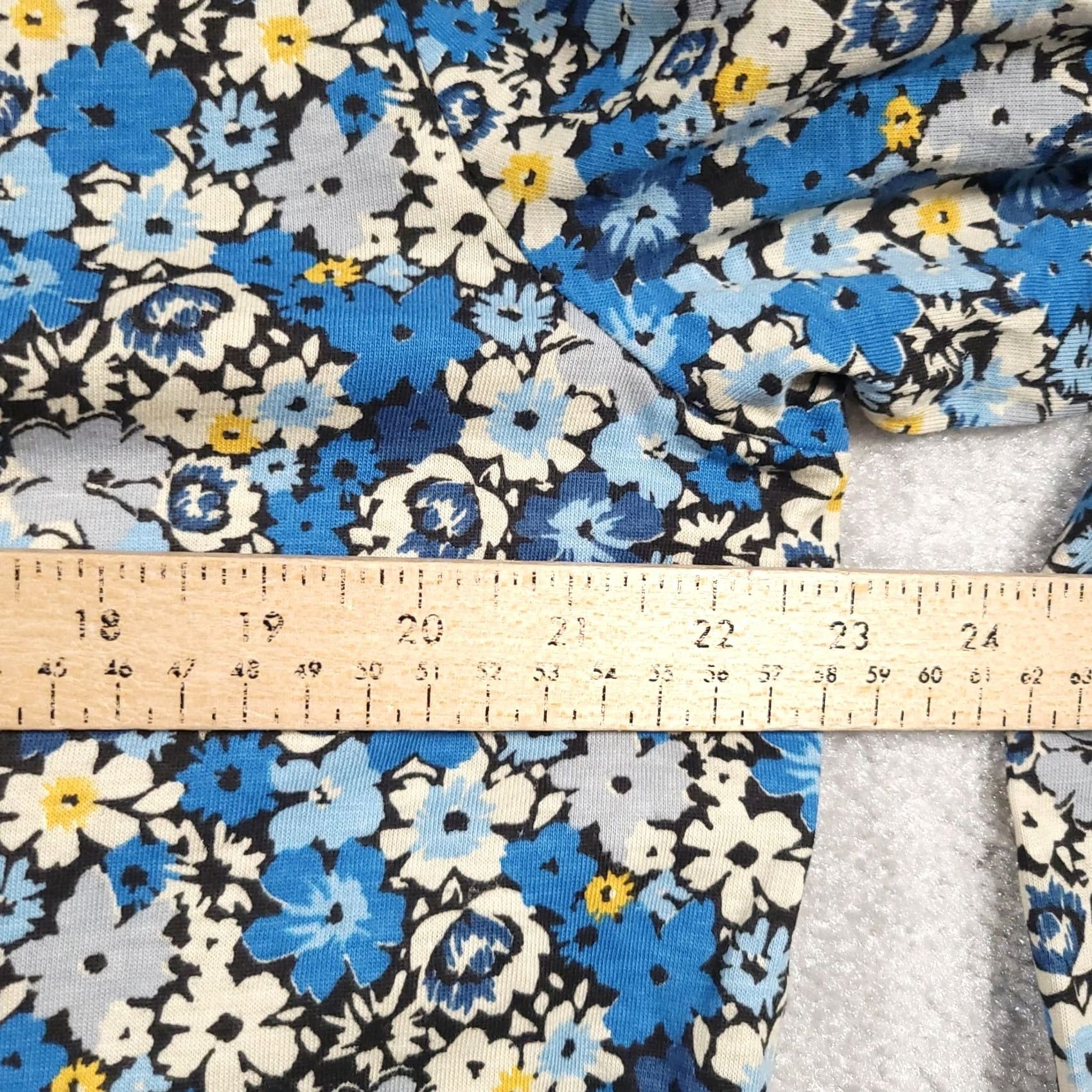Vintage American Sweetheart Shirt Women's Large Blue Floral Long Sleeve Collared Button-Up Shirt Size L / US 10 / IT 46 - 6 Thumbnail