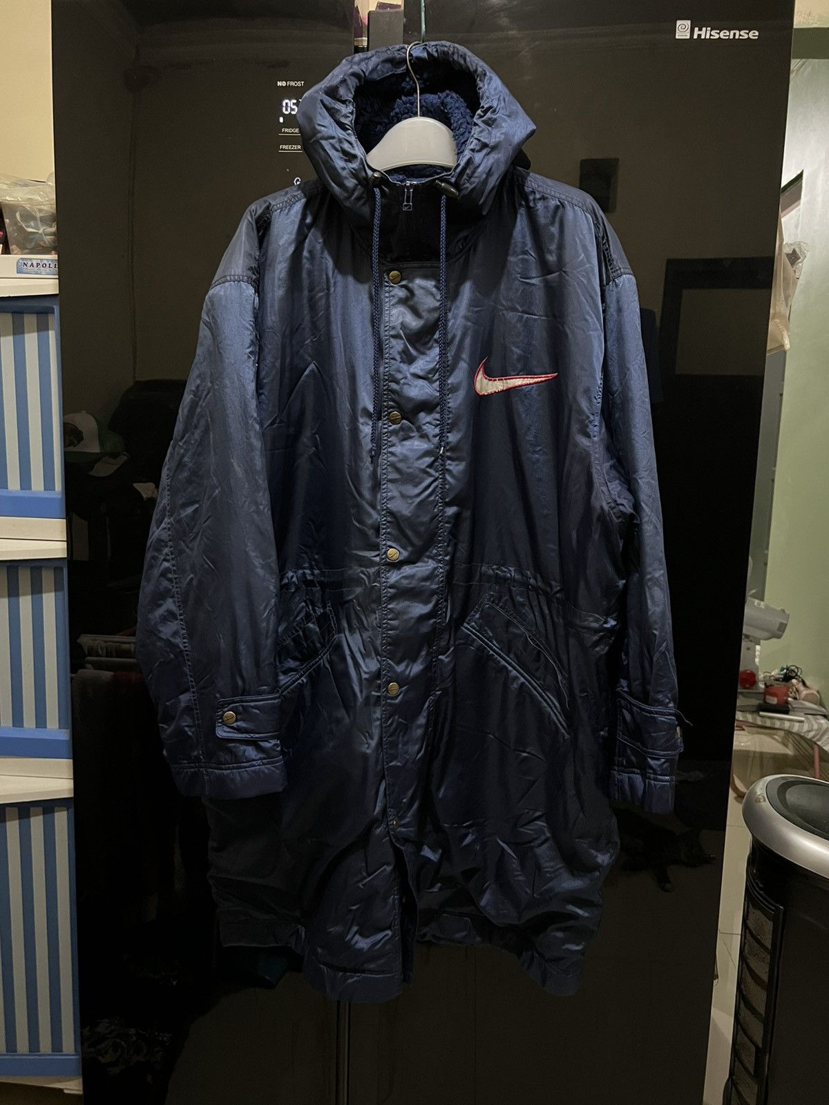 Nike 90s Nike Coach Big Swoosh Sherpa Lined jacket Size US XL / EU 56 / 4 - 3 Thumbnail