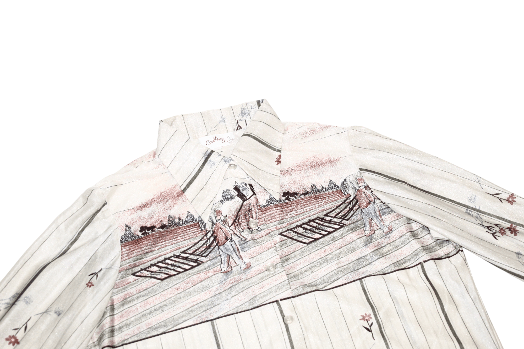 Vintage 70's Vtg Carol Henry Union Made Polyester Retro Blouse Shirt Size M / US 6-8 / IT 42-44 - 11 Thumbnail