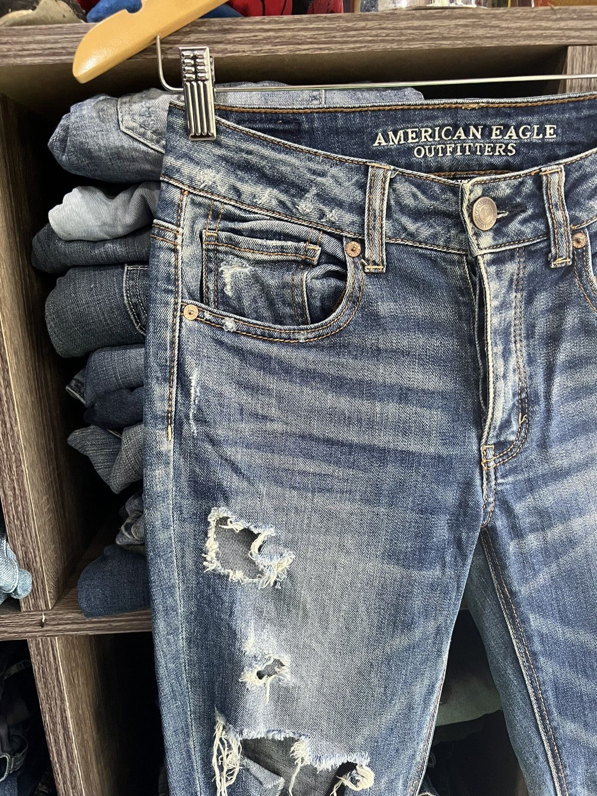 American Eagle Outfitters 🔥American Eagle Outfitters Distressed Denim Size 28" / US 6 / IT 42 - 8 Thumbnail