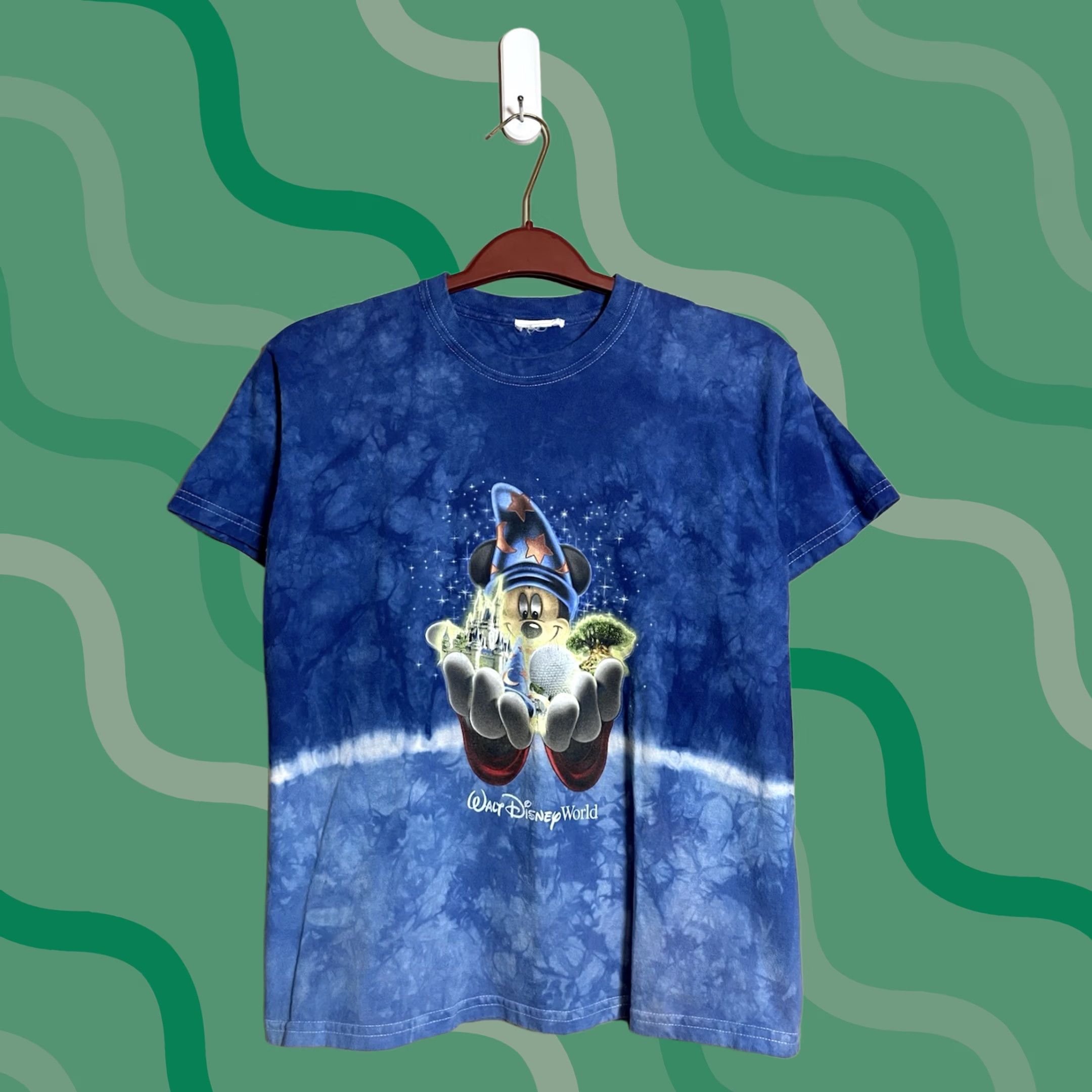 Disney VINTAGE Walt Disney World Shirt Men Cotton Short Sleeve Small Blue Tie-Dye Mickey Mouse Tee Logo 2010s Cartoon Disney World Shirt Mens XS? Size US S / EU 44-46 / 1 - 1 Thumbnail