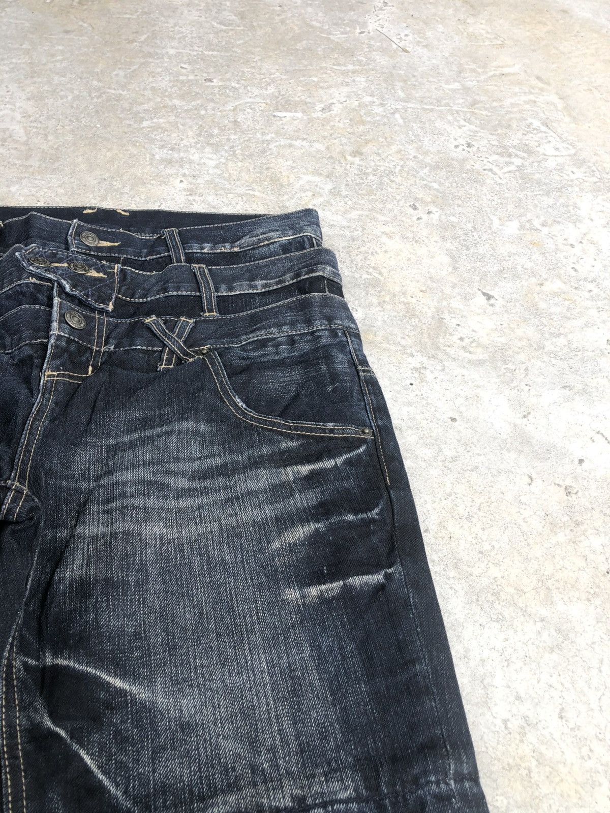 PPFM Japanese PPFM Double Waist Distressed Denim Punk Style Size US 32 / EU 48 - 14 Thumbnail