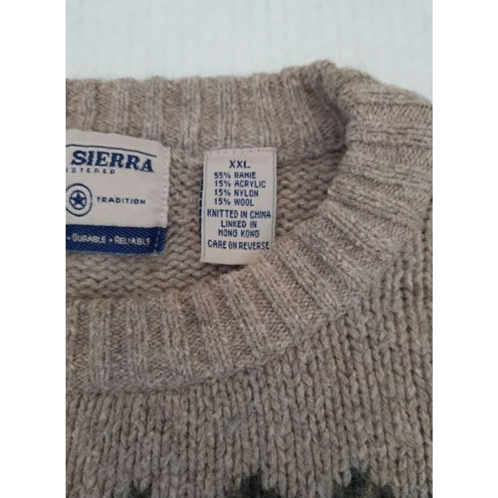 High Sierra VINTAGE High Sierra Sweater Knit Wool Beige XL Men Pullover 26in long 26in pit to pit Size US XL / EU 56 / 4 - 4 Thumbnail