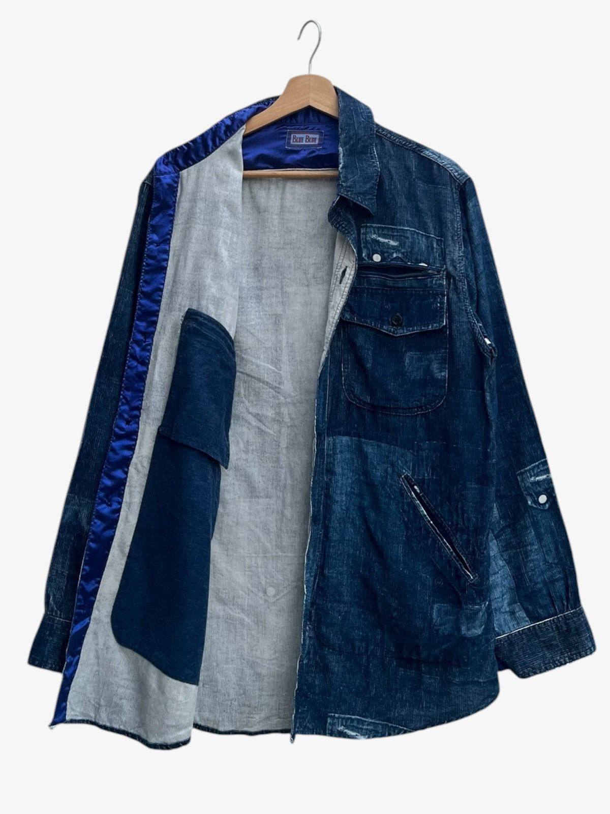 Blue Blue Japan Archive Blue Blue Japan Pockets Printed Long Sleeve Shirt Size US M / EU 48-50 / 2 - 3 Thumbnail