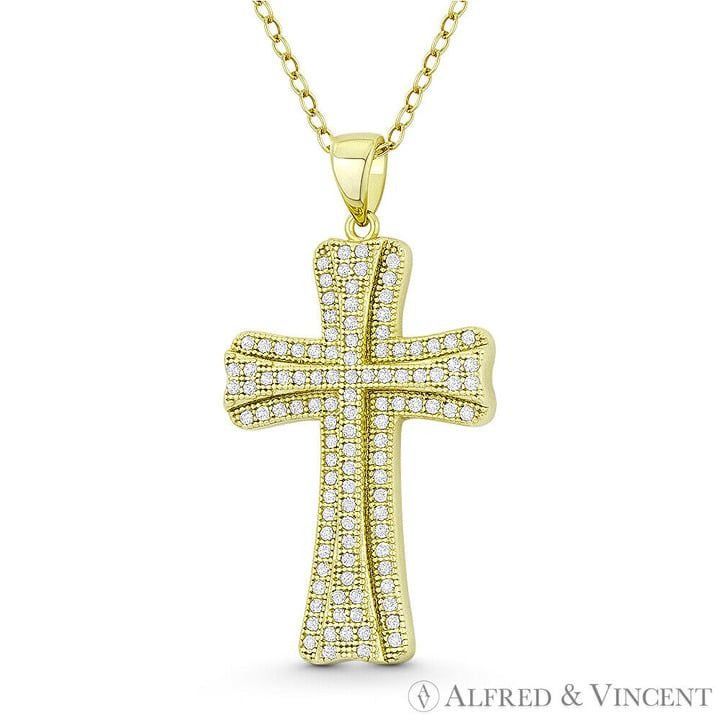 Other Knights Templar Cross CZ Pendant in .925 Sterling Silver Size ONE SIZE - 1 Preview