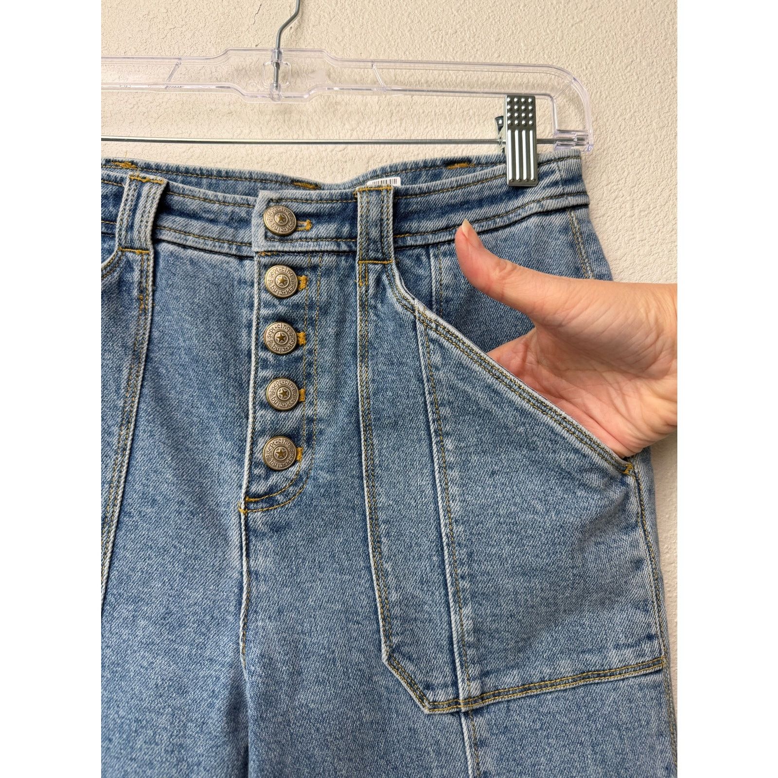 Cinq a Sept Cinq a Sept Benji Wide Leg Jeans Women US 0 Medium Wash Size 25" / US 0 / IT 36 - 5 Thumbnail