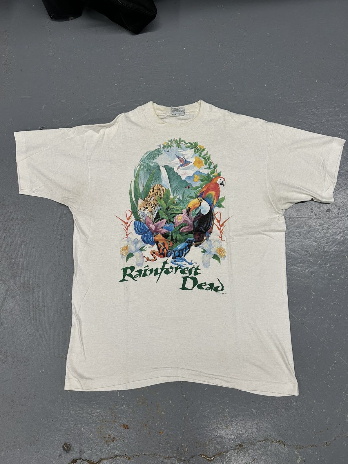 image of Band Tees x Grateful Dead Crazy Vintage 1993 Grateful Dead Summer Tour Graphic T-Shirt in White (Si