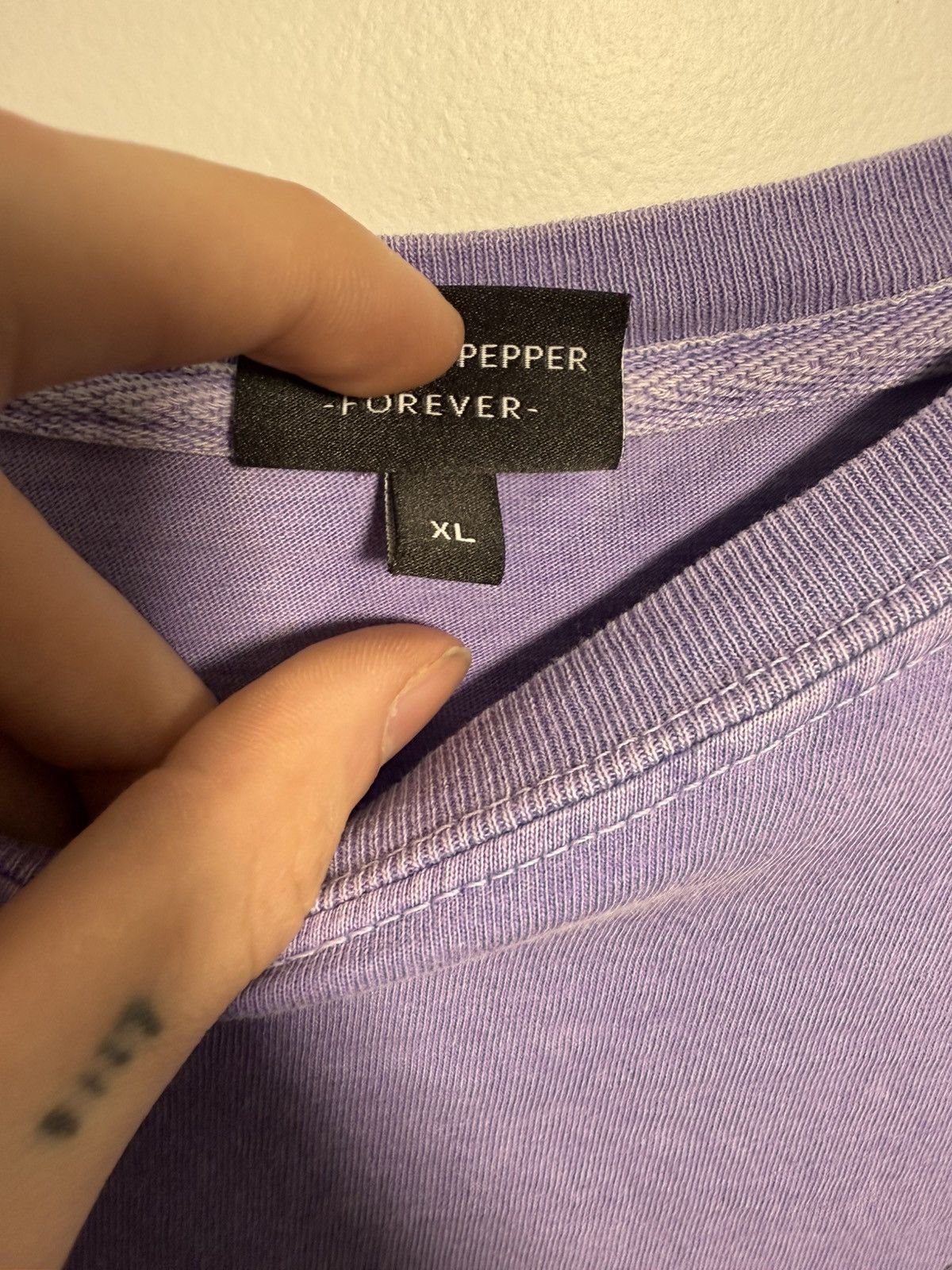 Ignored Prayers Ignored Prayers Distressed Tee Praying Hands Washed Purple Size US XL / EU 56 / 4 - 4 Thumbnail