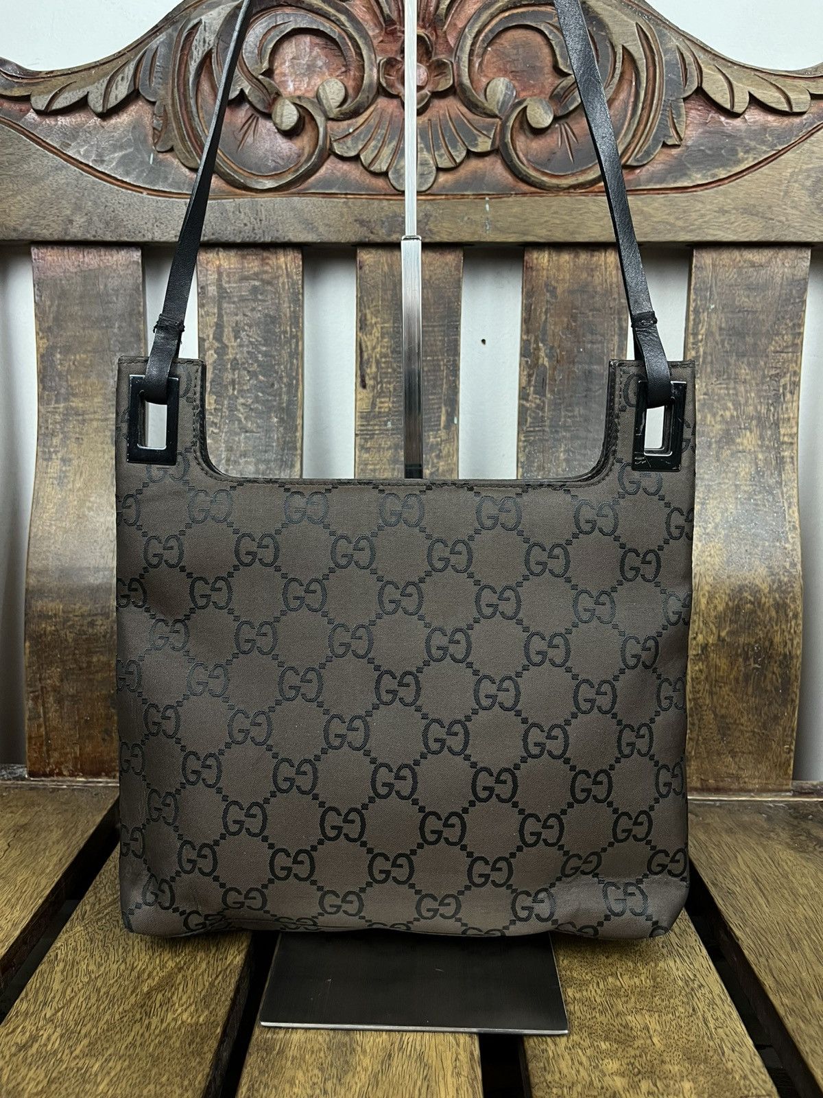 Gucci Gucci by Tom Ford 1998 Brown GG Monogram Shoulder Bag Size ONE SIZE - 20 Thumbnail