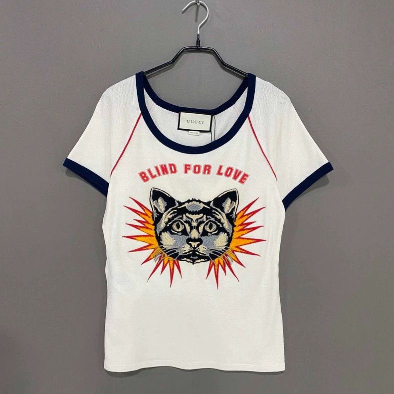 Gucci Gucci Kitten embroidered short sleeves Size S / US 4 / IT 40 - 1 Thumbnail