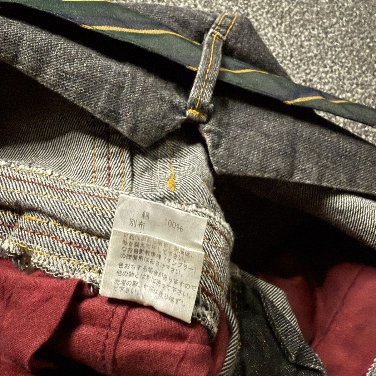 If Six Was Nine 🔥🔥🇯🇵 Vintage 90s Japanese LGB Bondage Strap Lace Denim Size US 31 - 17 Thumbnail