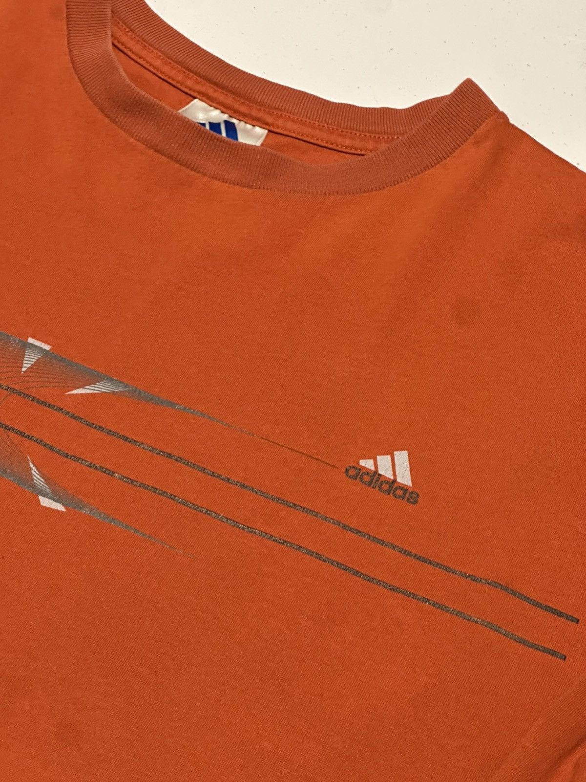 Adidas Vintage Y2K, Adidas orange long sleeve Size US L / EU 52-54 / 3 - 3 Thumbnail