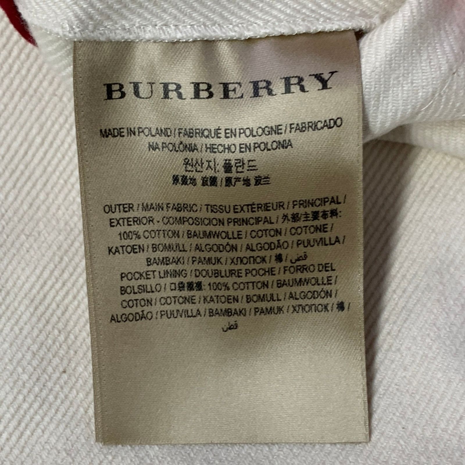 Burberry BURBERRY Cream Red Blue Cotton Twill Stripe Midi Skirt Size 25" / US 0 / IT 36 - 4 Thumbnail