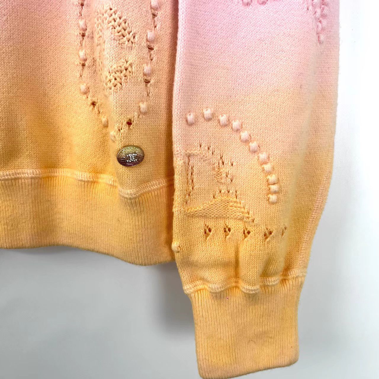 Chanel Chanel 24C Pink & Orange Gradient Embossed Sweatshirt K12 Size XXS / US 00 / IT 34 - 3 Thumbnail