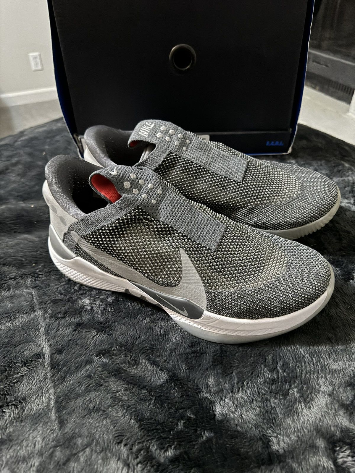 image of Nike Adapt Bb Shoes in Grey, Men's (Size 10)