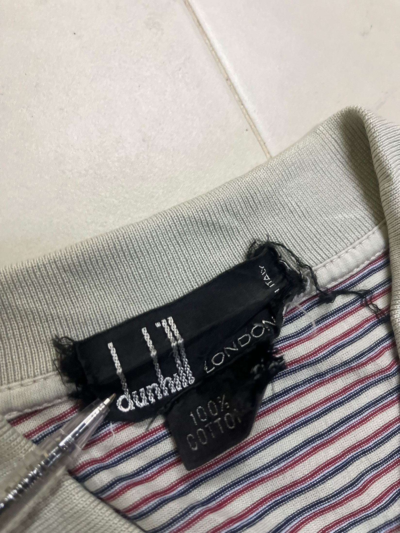 Alfred Dunhill Dunhill Short Sleeve Polo Striped Size US M / EU 48-50 / 2 - 2 Thumbnail