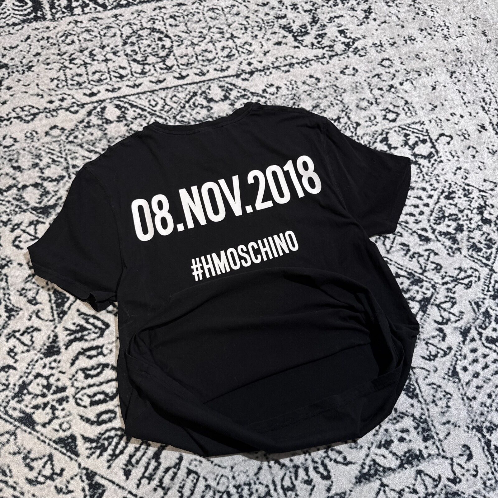 Moschino × Vintage Vintage Black Cotton T-Shirt Size L Moschino H&M Crew Y2K Size US L / EU 52-54 / 3 - 12 Thumbnail