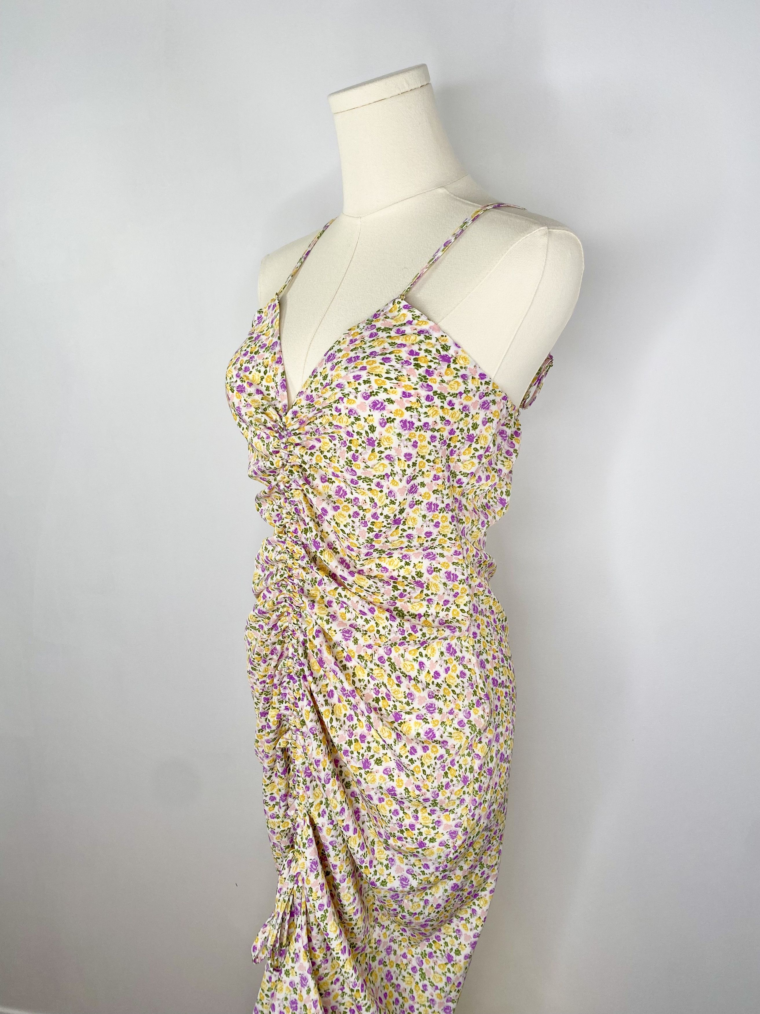 Dolls Kill Cupshe - Floral Purple / Yellow Summer Maxi Midi Dress Size S / US 4 / IT 40 - 5 Thumbnail