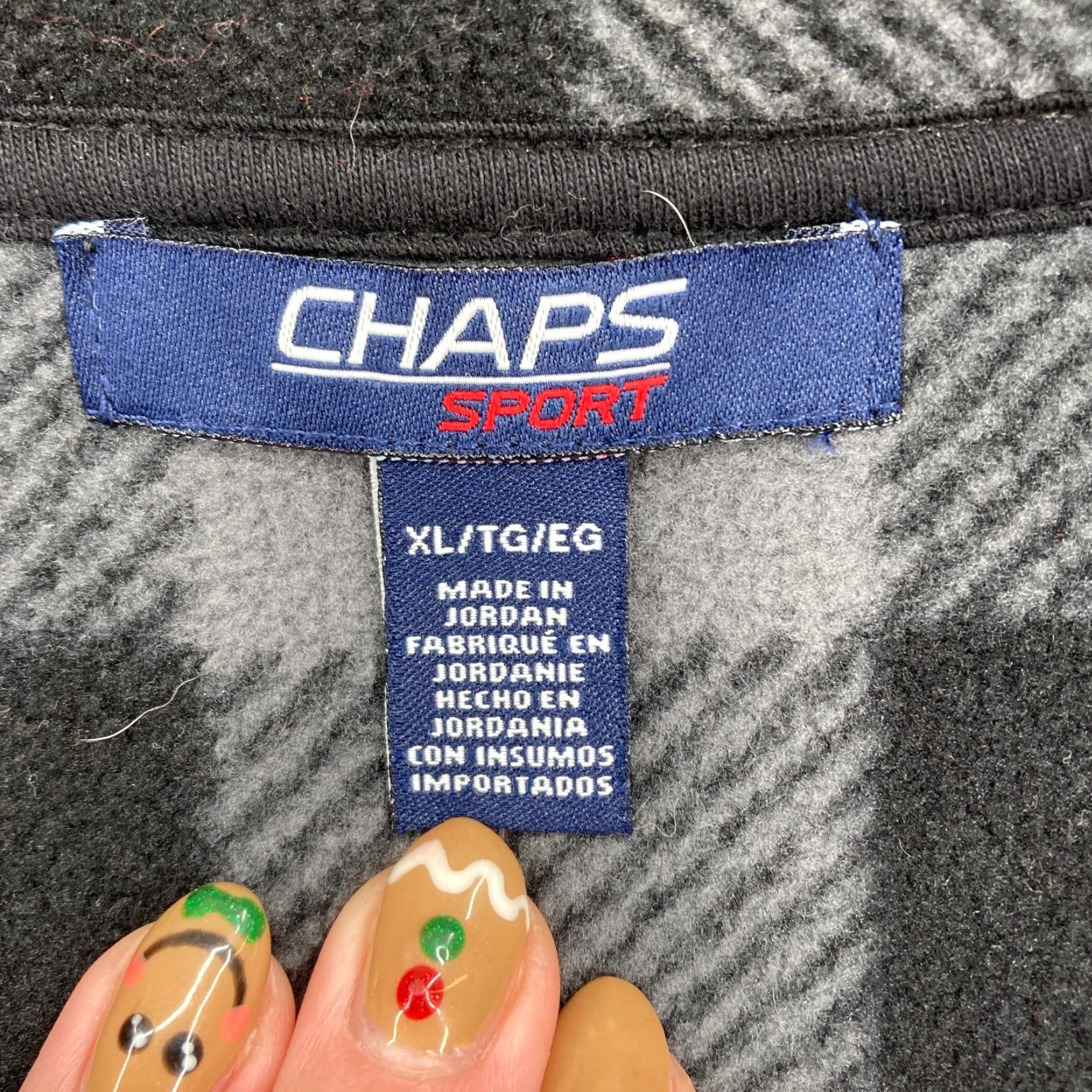Chaps Chaps Sport Fleece Full Zip Vest Mens XL Gray Plaid Pockets Outdoors NWT Size US XL / EU 56 / 4 - 5 Thumbnail