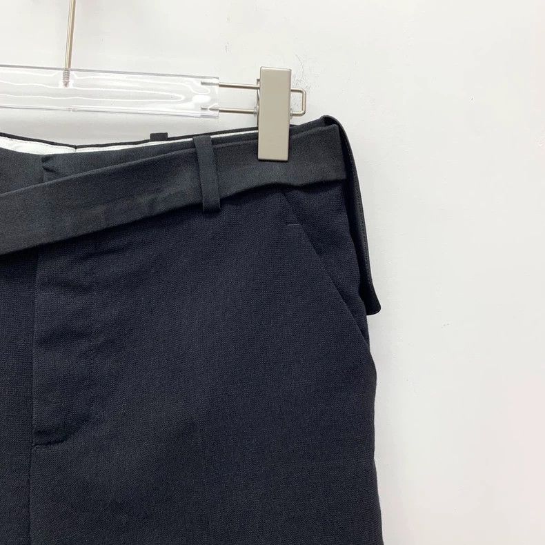 Louis Vuitton Louis Vuitton Black overlapping waistband linen slacks sho Size 37" - 3 Thumbnail
