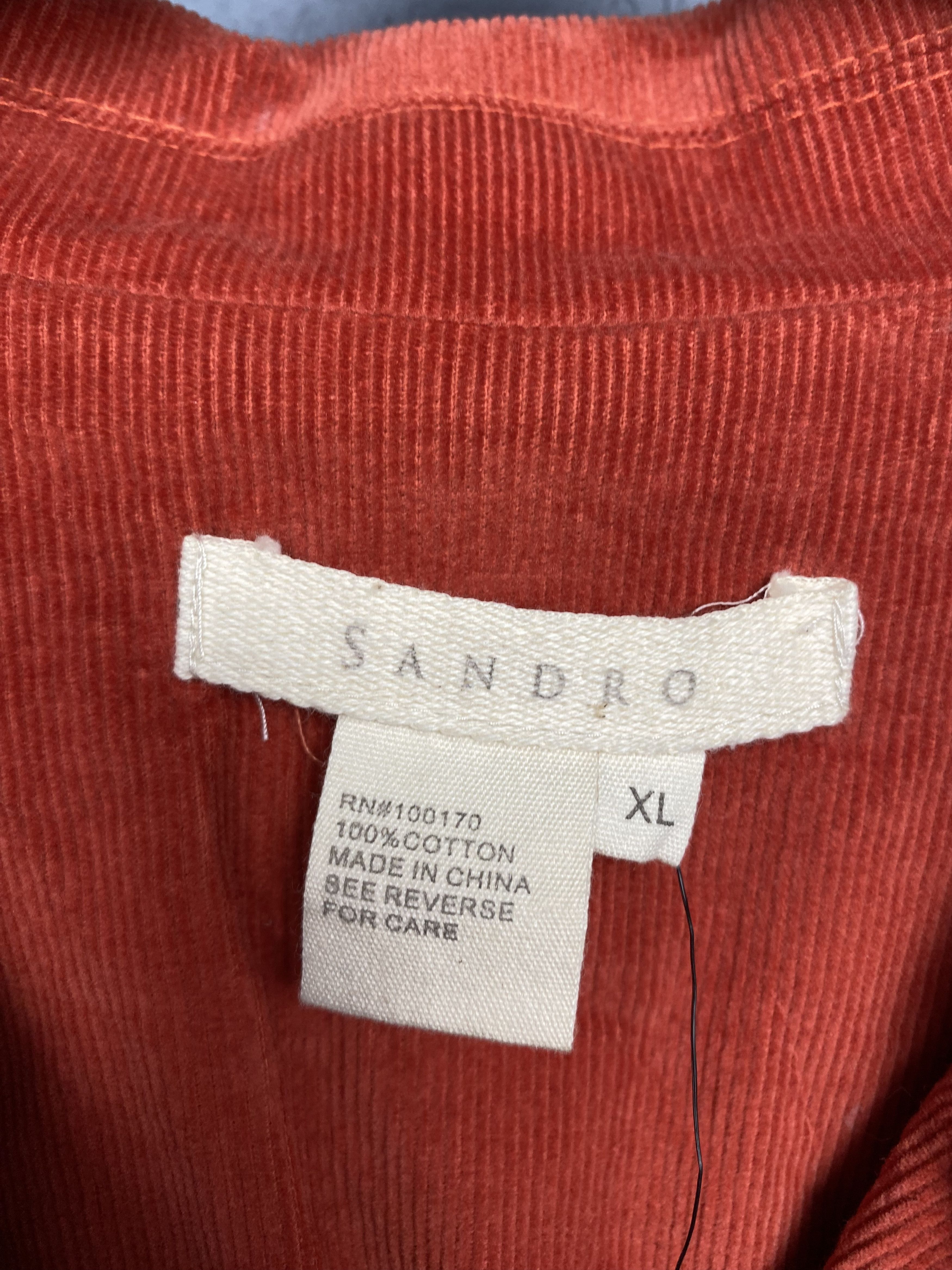 Sandro × Vintage NEW Sandro Womens Corduroy Jacket Size XL / US 12-14 / IT 48-50 - 3 Thumbnail