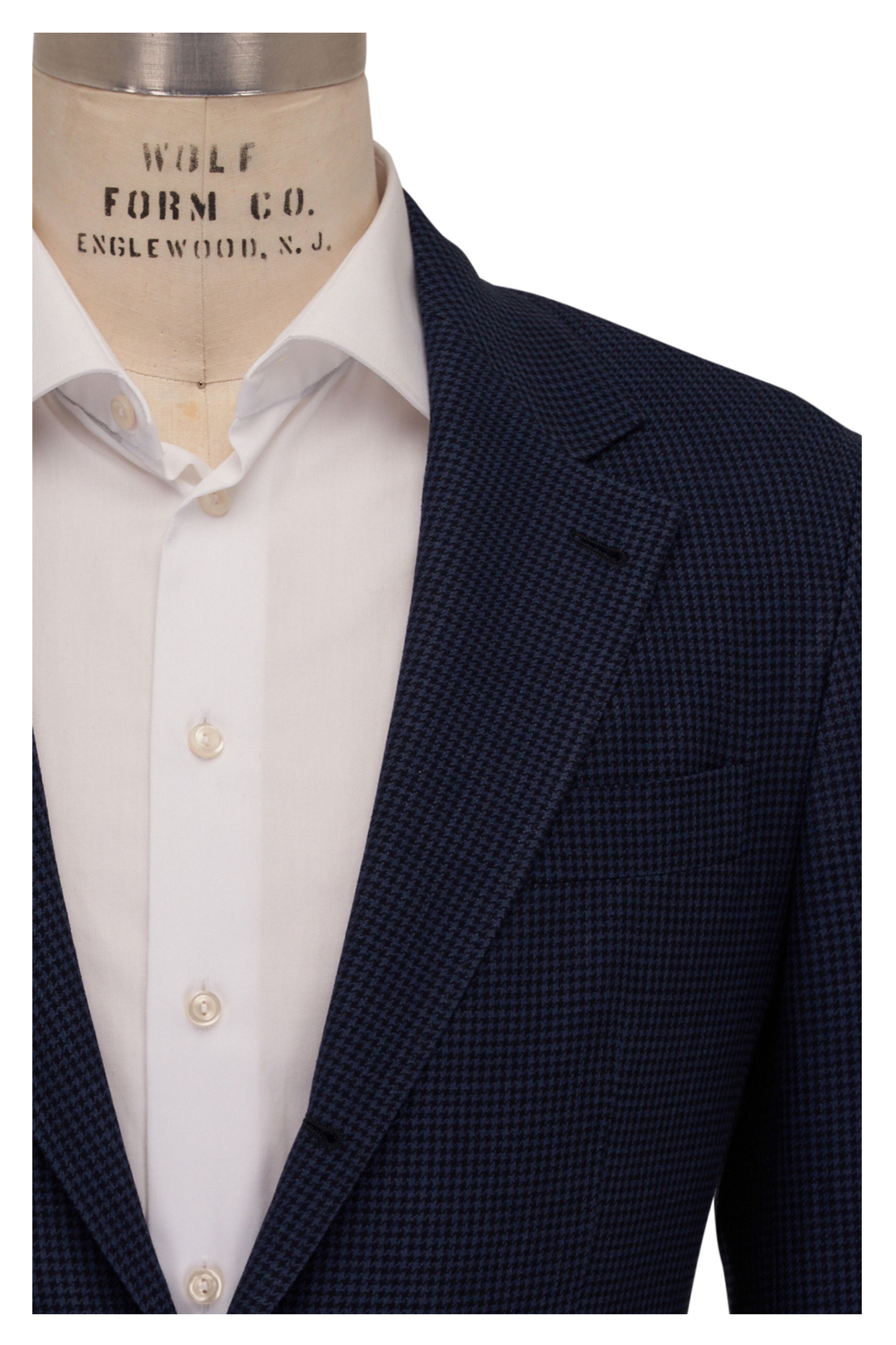 Brunello Cucinelli o1mtch0225 Wool Linen & Silk Sportcoat in Navy Size US L / EU 52-54 / 3 - 3 Thumbnail