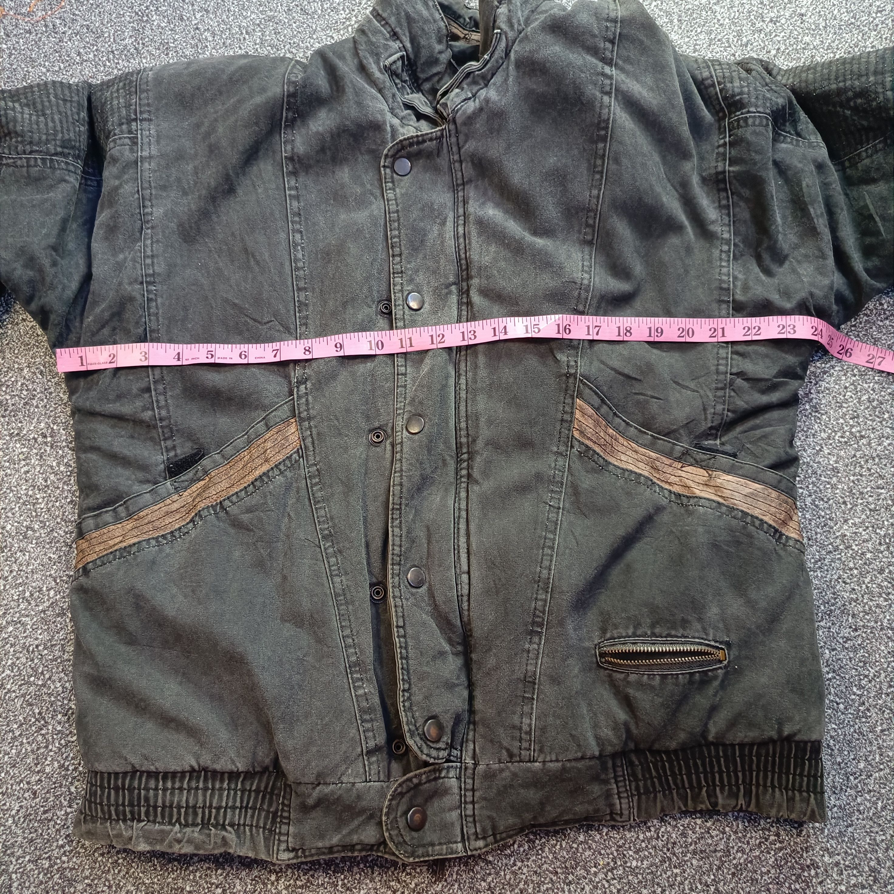 Vintage Destroyed Dirty Wash RAF Heavy Bomber Flight Jacket Rare Size US L / EU 52-54 / 3 - 18 Thumbnail