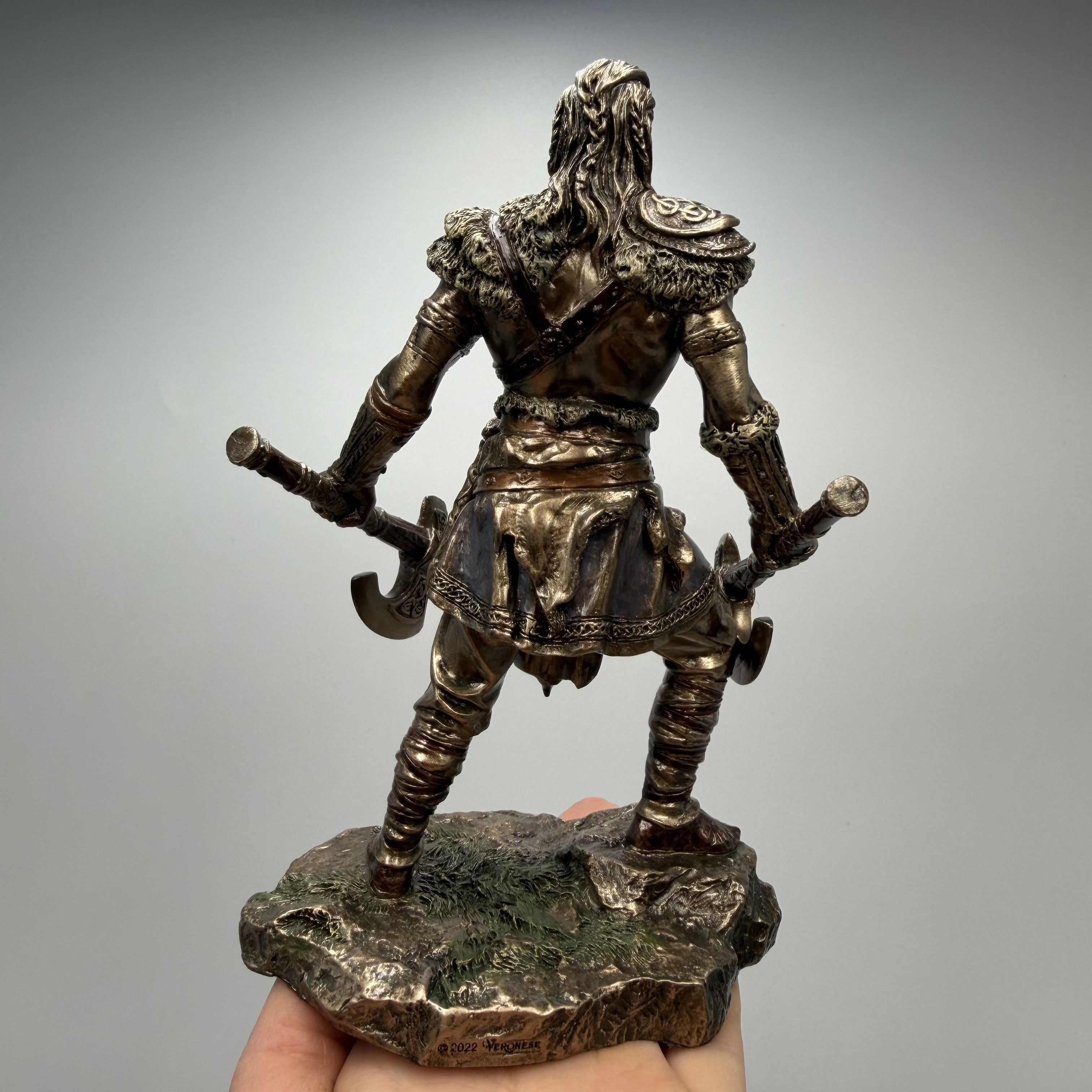 Other Viking Warrior Statue Bronze Finish Norse Figurine Two Axes Size ONE SIZE - 4 Thumbnail