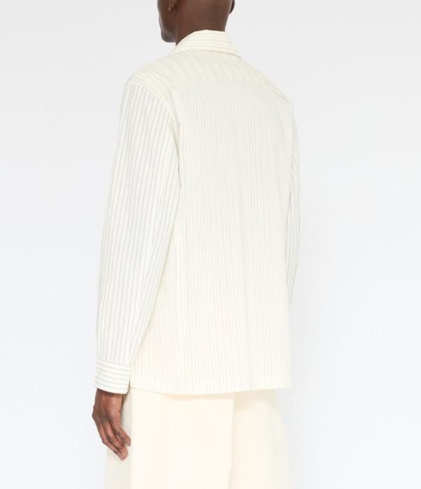 Maison Margiela o1bcso1str0426 Striped Cuban Collar Long-sleeve Shirt Size US L / EU 52-54 / 3 - 4 Thumbnail