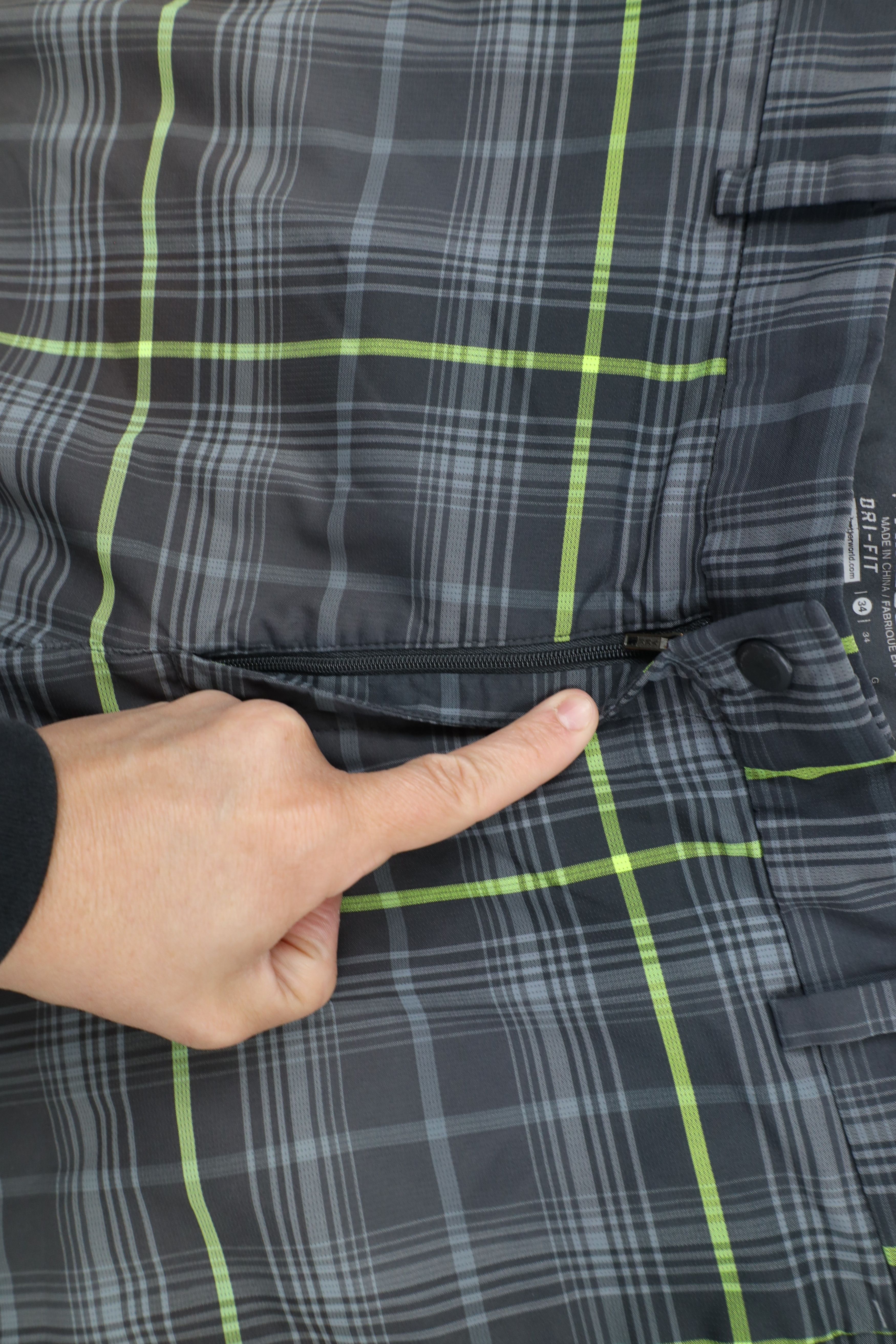 Nike × Vintage Nike Golf Dri-Fit Golfing Golf Chino Shorts Plaid Polyester Size US 34 / EU 50 - 6 Thumbnail