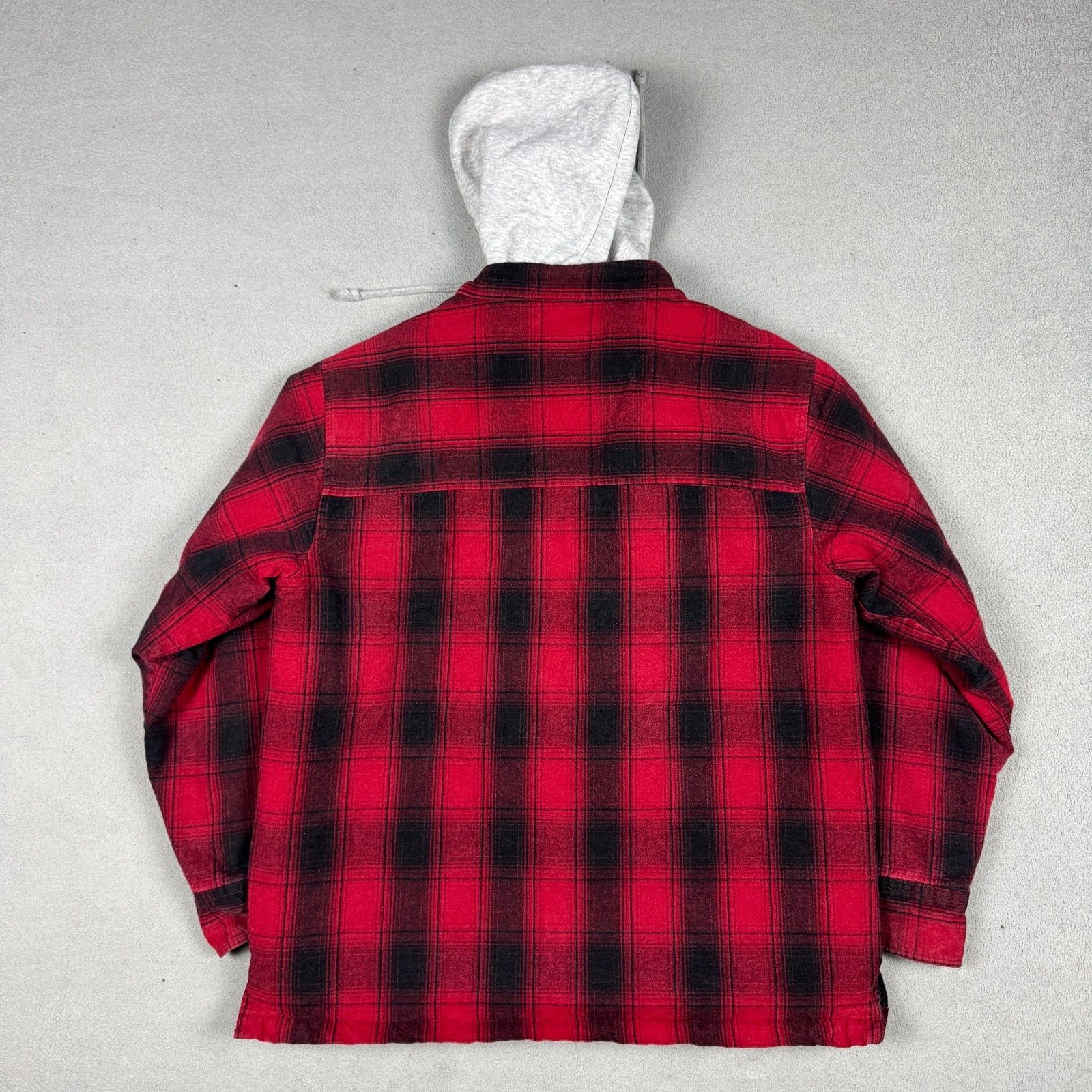 Vintage Vintage Red Head Hooded Flannel Shacket Buffalo Plaid XL Size US XL / EU 56 / 4 - 4 Thumbnail