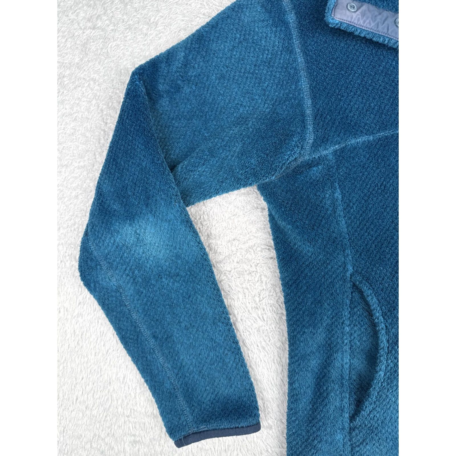 Patagonia Patagonia Re-Tool Snap-T Jacket Women Small Blue with Logo Pocket Pockets Fleece Pullover Casual Outdoor Size S / US 4 / IT 40 - 3 Thumbnail