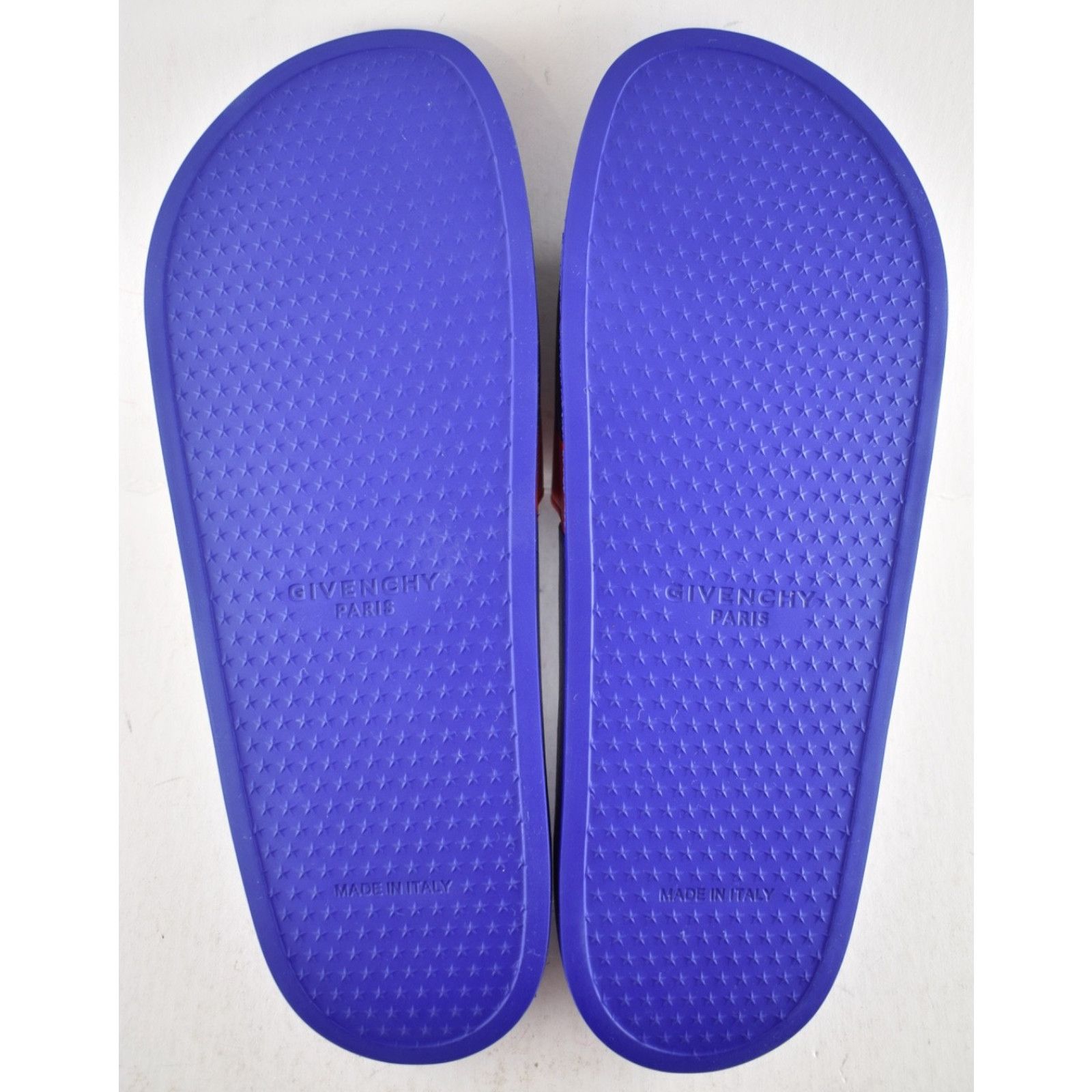 Givenchy Givenchy Blue Red White Logo Rubber Pool Slide Sandal 44 11 Size US 11 / EU 44 - 11 Thumbnail