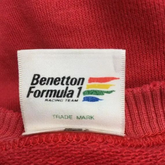 Benetton Vtg 80' BENETTON FORMULA 1 Racing Team Sweatshirt Grand Prix Size US L / EU 52-54 / 3 - 8 Thumbnail