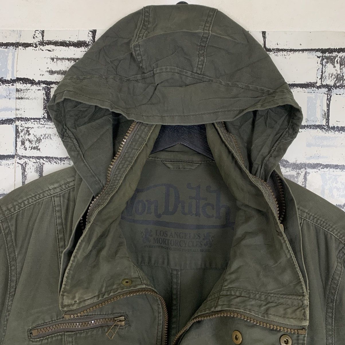 Designer × Vintage × Von Dutch Von Dutch Distressed Jacket Size L / US 10 / IT 46 - 10 Thumbnail