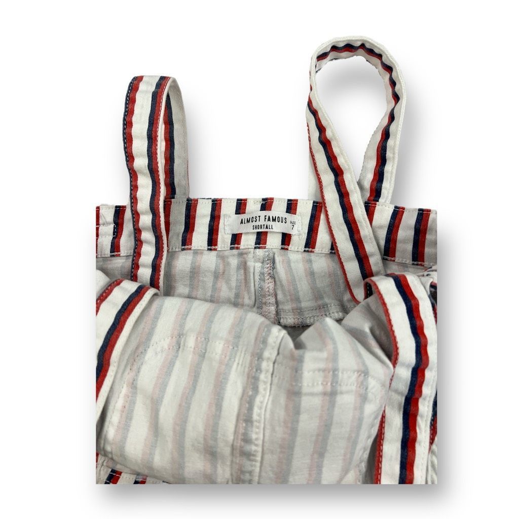 Almost Famous Almost Famous Striped Shortalls Size 7 Size 28" / US 6 / IT 42 - 2 Thumbnail