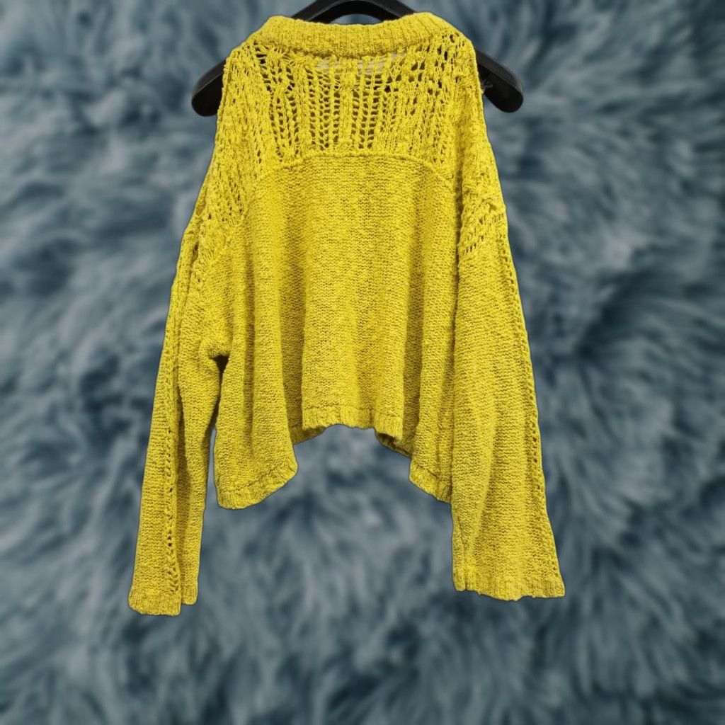 Free People Free People Sweater Open Shoulder Long Sleeve Yellow XS Knitted Pullover Women Open Knit style Open Sleeve|XS|Yellow Size XS / US 0-2 / IT 36-38 - 1 Thumbnail