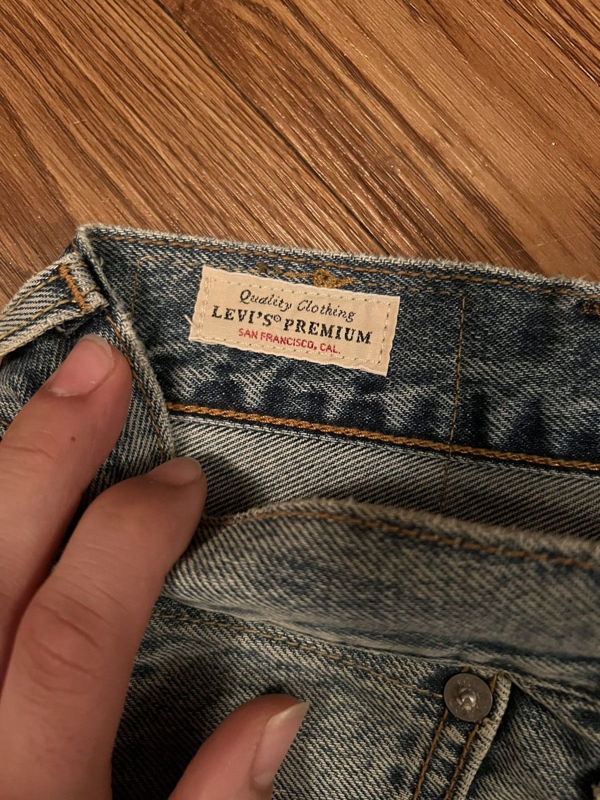 Levi's Levi 501 Selvedge distressed denim Size US 40 / EU 56 - 7 Thumbnail