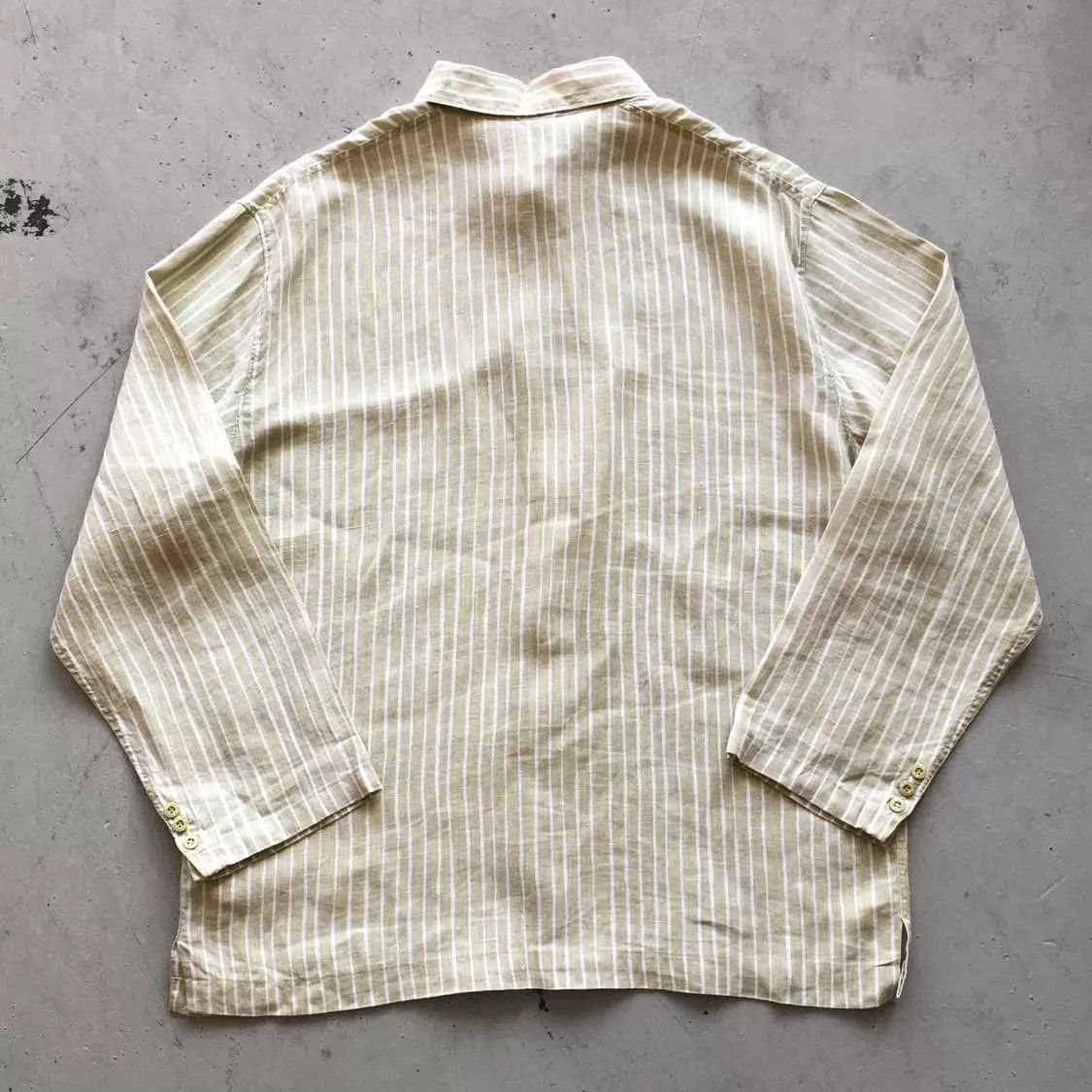 Stone Island Beige Striped Long Sleeve Button-Up Shirt Size US L / EU 52-54 / 3 - 6 Thumbnail