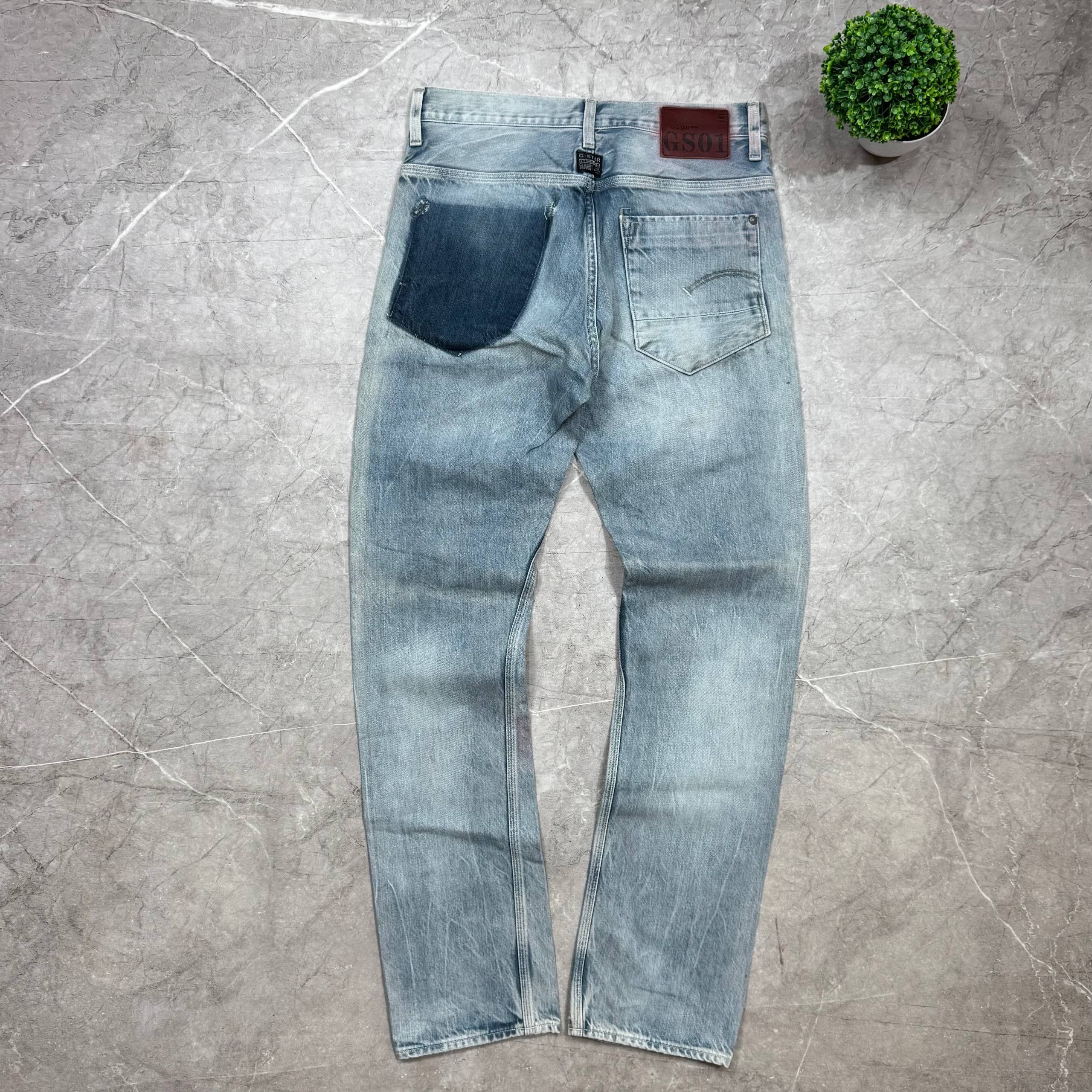 G-Star G-Star Raw Big Logo Denim Baggy Faded Y2K Jeans Mens Size Size US 33 - 1 Thumbnail