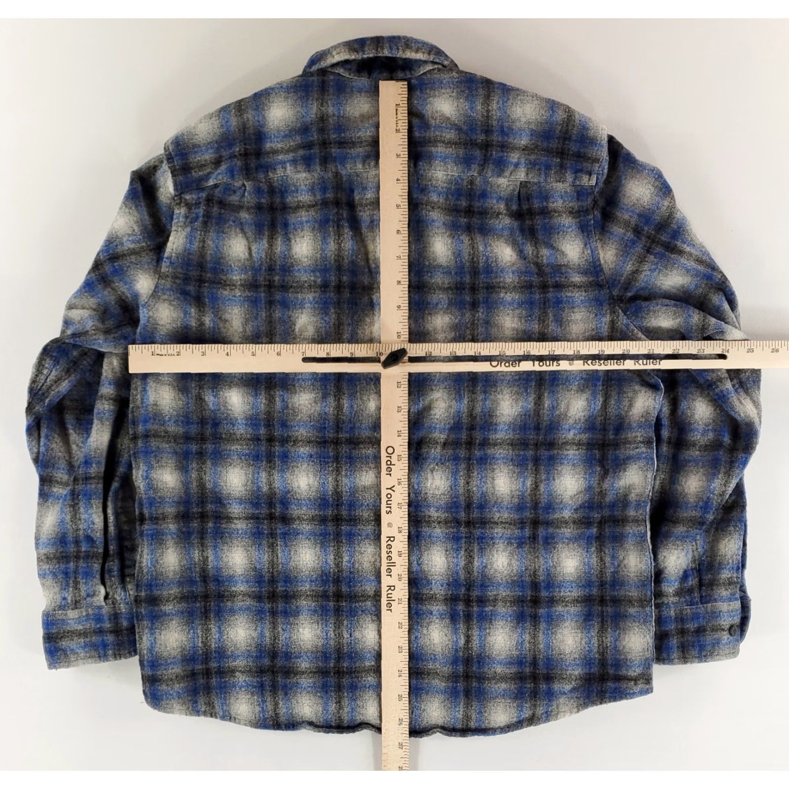 Pendleton Pendleton Lodge 100% Wool Button Up Shirt Blue Gray Plaid Long Sleeve Mens XL Women? Size US XL / EU 56 / 4 - 7 Thumbnail