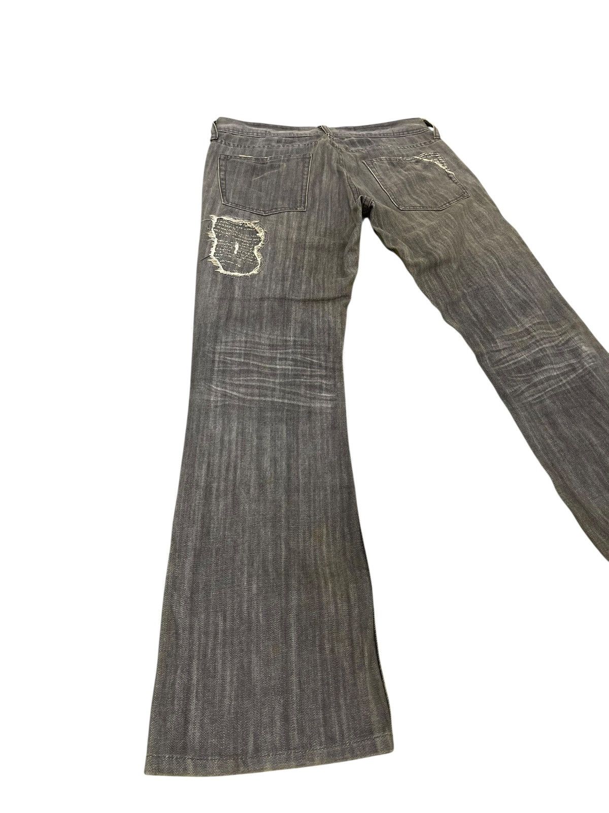 Japanese Brand Flare Jeans Edge Rupert Patchwork Distress Boot Cut 1🟦7 Size US 32 / EU 48 - 13 Thumbnail